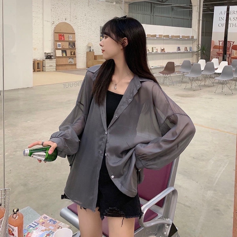 Áo khoác mỏng sexy tay dài nhiều màu hàn quốc
