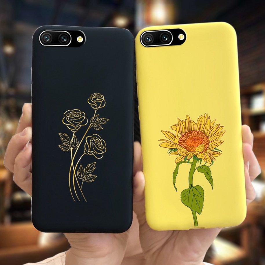 Ốp điện thoại mềm họa tiết hoa cúc hướng dương cho Huawei Honor 10 COL-L29 Honor10 COL-AL10 Vỏ 5.84 inch
