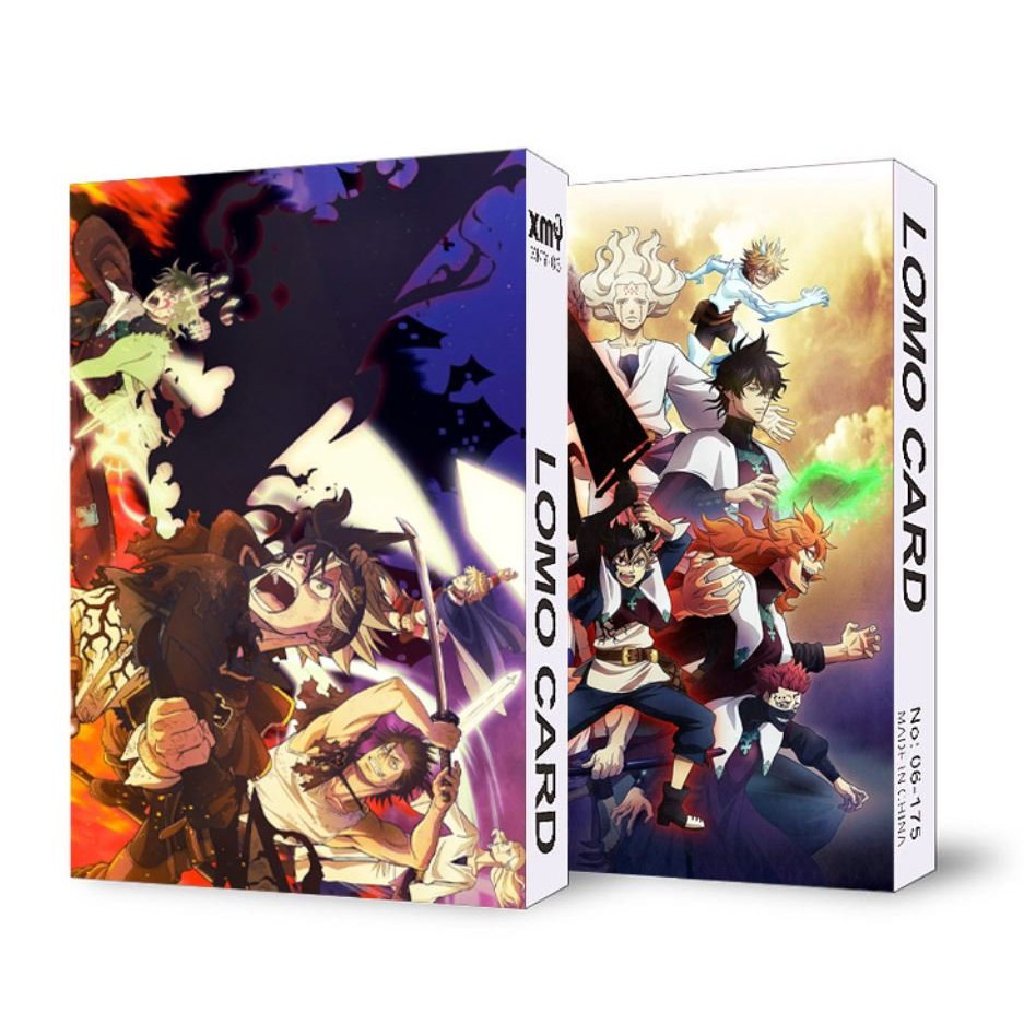 ( không kèm hộp ) Hộp ảnh lomo IN HÌNH BLACK CLOVER THẾ GIỚI PHÉP THUẬT 30 tấm anime chibi