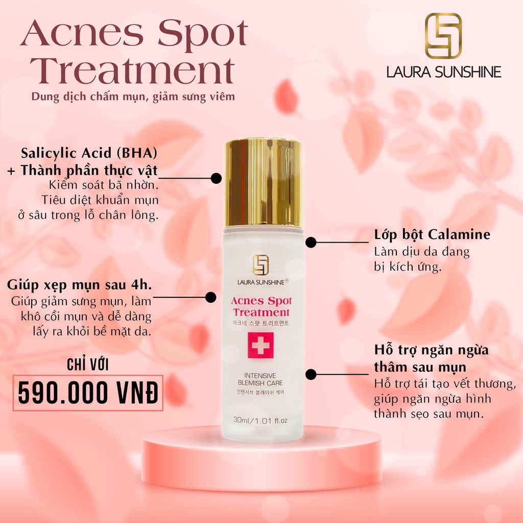 Kem giảm mụn, ngừa thâm do mụn, sáng da Nhật Kim Anh- Acnes Spot treatment Laura Sunshine