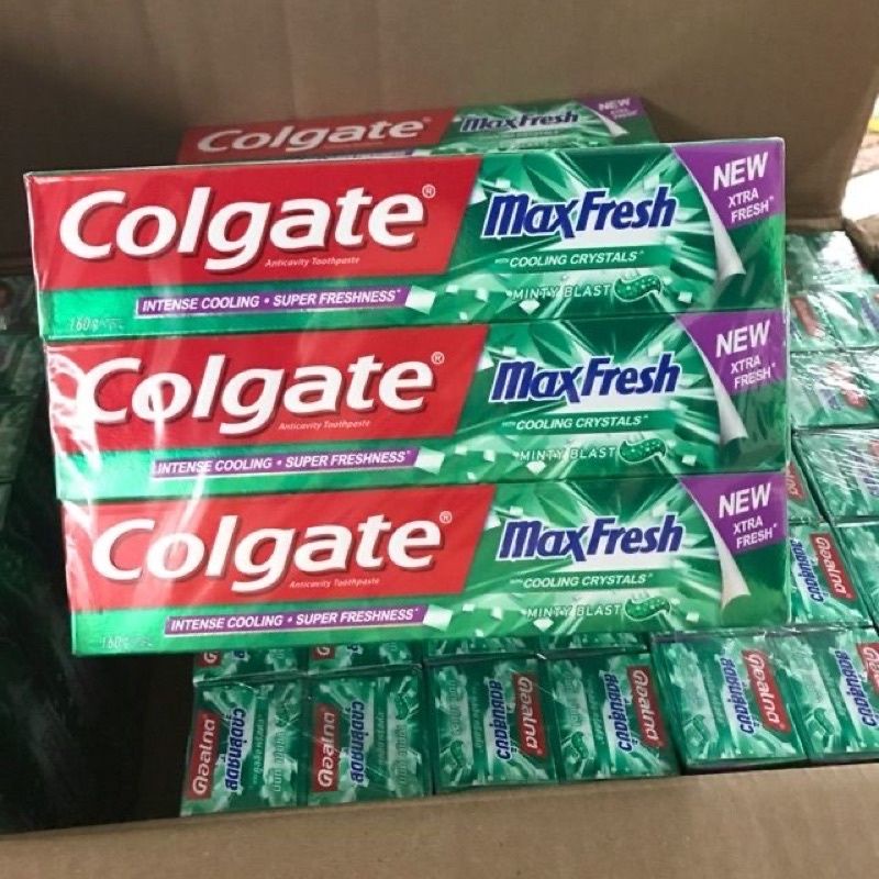 (HÀNG NỘI ĐỊA THÁI) Kem Đánh Răng COLGATE MAXFRESH 160G Hương Bạc Hà Thơm Mát, Ngừa Sâu Răng