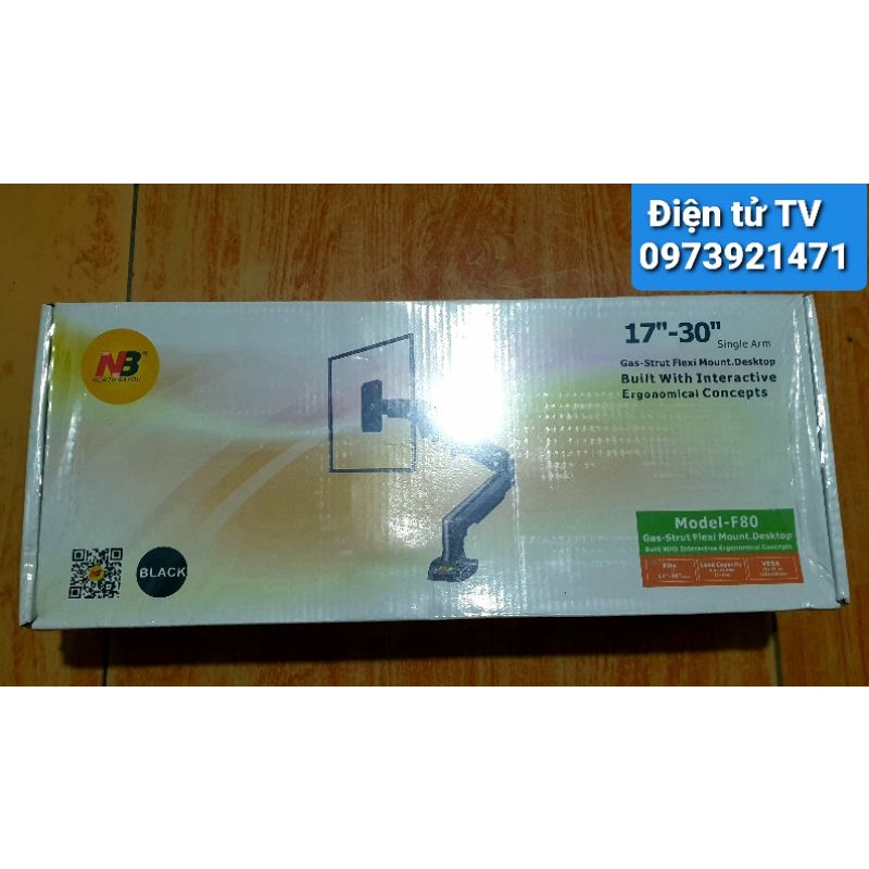 Giá treo màn hình máy tính North Bayou F80 17 - 30 inch Tải trọng 9Kg Mẫu mới 2021 Chính Hãng