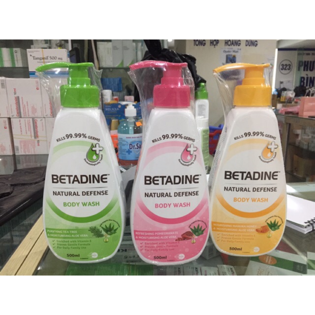 Sữa tắm BETADINE NATURAL DEFENSE 500ml
