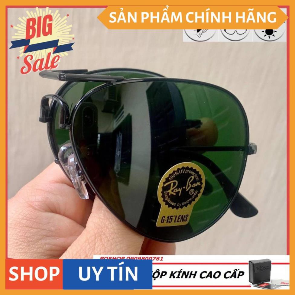 MẮT KÍNH RAYBAN GẬP XẾP GỌN BỎ TÚI NAM/NỮ RB CAO CẤP TRÒNG THUỶ TINH XỊN KIỂU PHI CÔNG