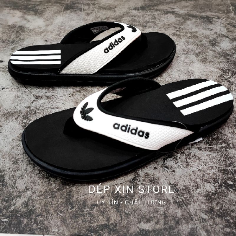 Dép Kẹp Adidas Cao Cấp Đế Cao siêu bền nhẹ chống trơn (Đen Đế Trắng)