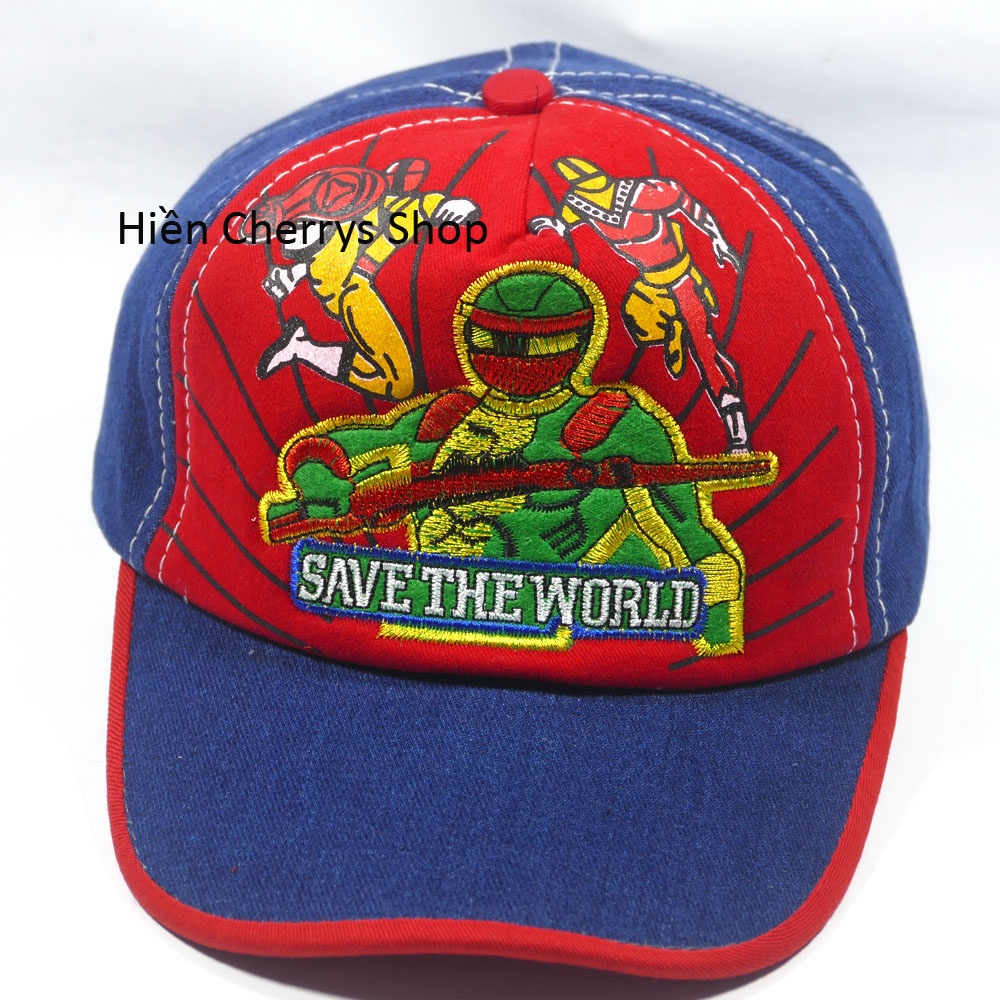 [ Hình thật ] Nón kết siêu nhân nhí từ 2-4 tuổi chất liểu vải Jeans &amp; kaki cao cấp tạo cảm giác êm ái cho bé