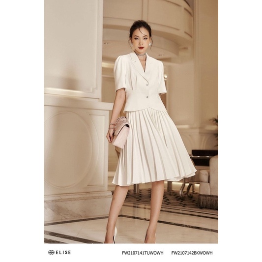 Chân váy trắng dập ly size M thanh lý