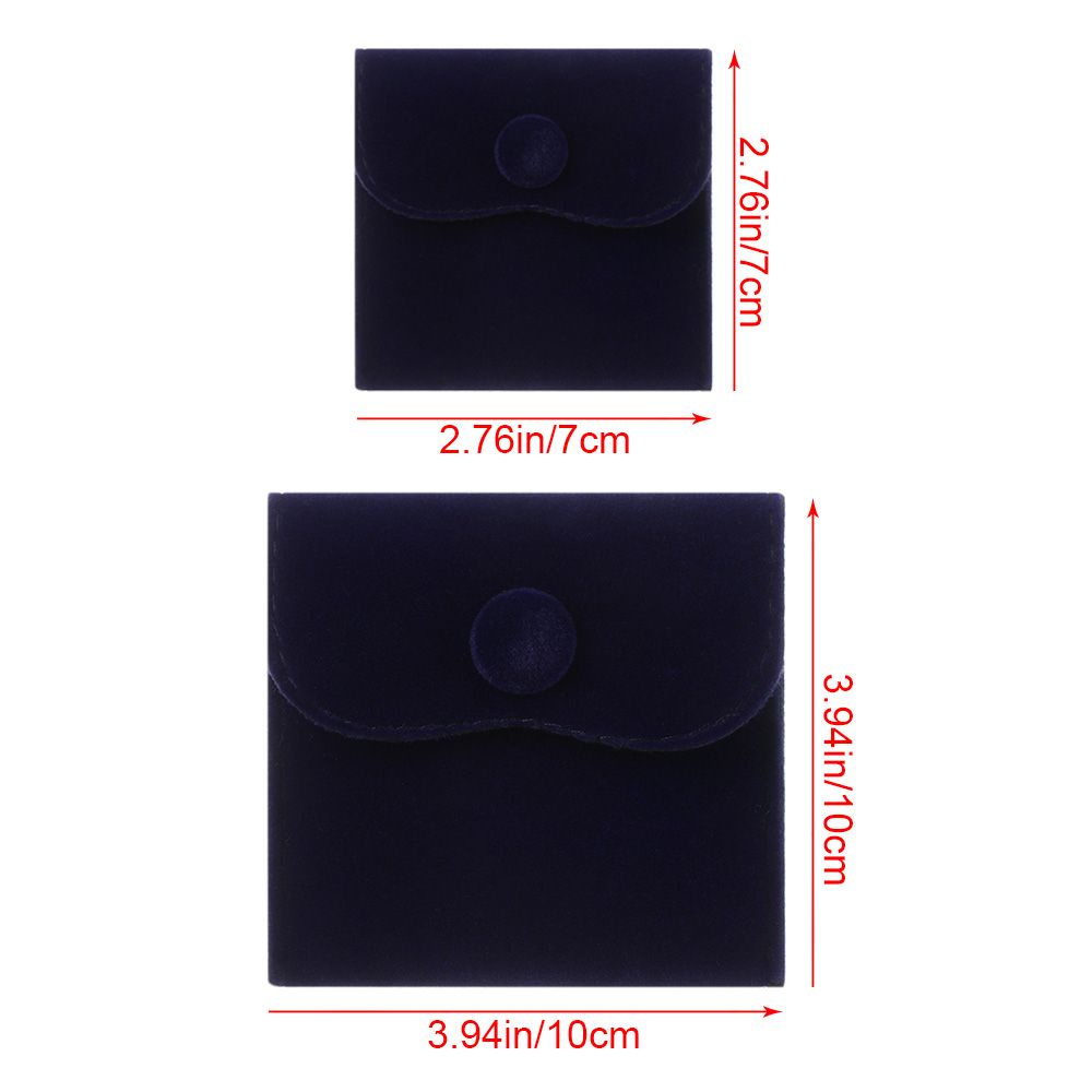 (Hàng Mới Về) Túi Đựng Trang Sức Bằng Vải Nhung Có Khóa Cài Chống Bụi Nhiều Màu Sắc