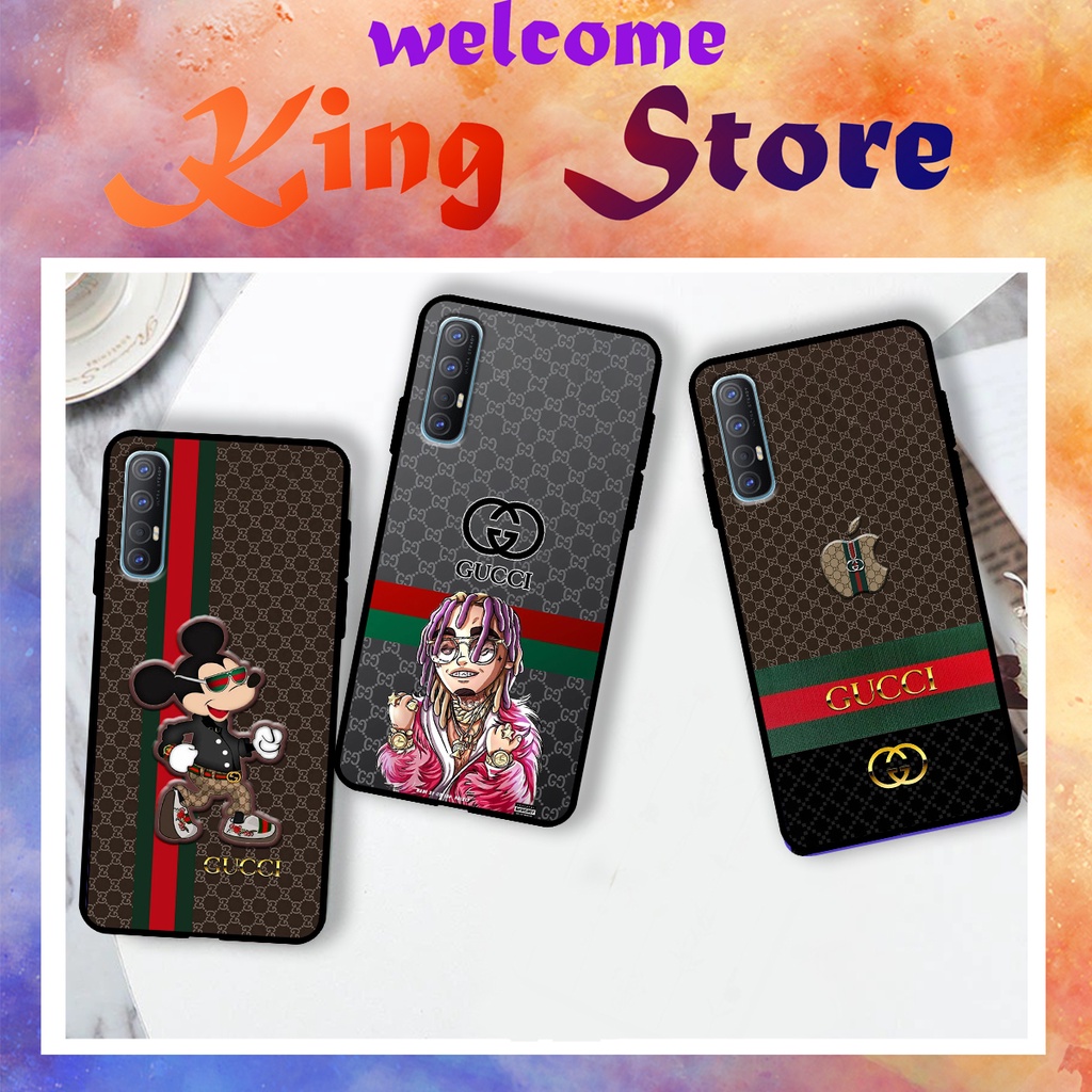 Ốp lưng Oppo Reno - Oppo Reno Z - Ốp in hình GÜÇÇÏ - lưng nhám viền TPU cao cấp