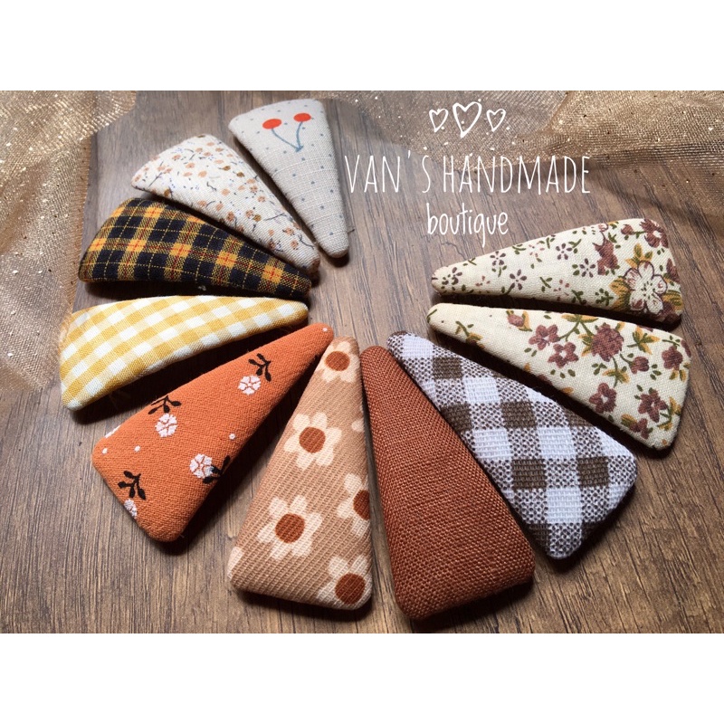 Kẹp Tóc Vải Handmade Nhiều Màu Tone Vintage