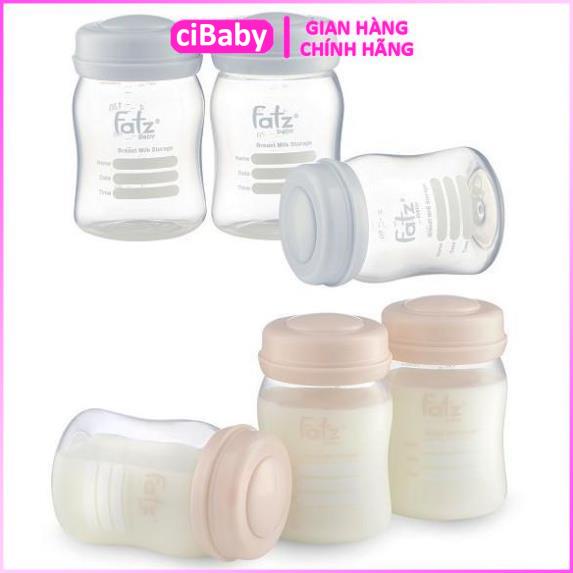 [CHÍNH HÃNG] Bộ 3 bình trữ sữa mẹ 150ml Fatz Baby FB0120N