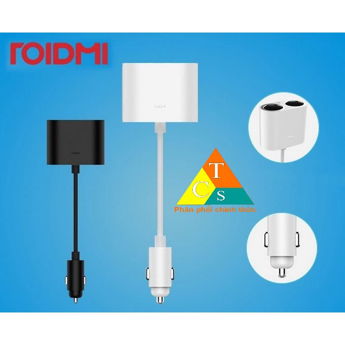 Bộ chuyển đổi từ 1 cổng sạc xe hơi ra 2 cổng sạc Xiaomi Roidmi