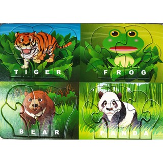 Đồ chơi giáo dục Việt For Kids - Tranh ghép Tiếng Anh động vật - Hổ - FKS-003-4