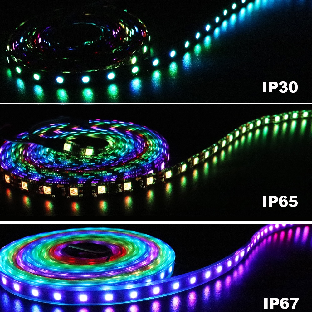 Cuộn Dây Đèn Led RGB Nhiều Màu Sắc Chống Nước 1-5M WS2811 60leds/M DC12V