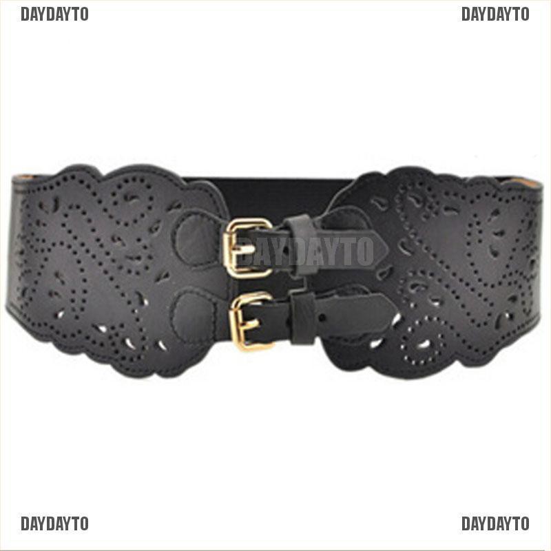 Thắt Lưng Bản Rộng Co Giãn Hai Khóa Cài Cho Nữ