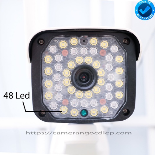 Camera Yoosee ngoài trời 48 led, xoay 180 độ siêu chống nước, xoay 180 độ,  xem đêm có màu, bảo hành 12 tháng