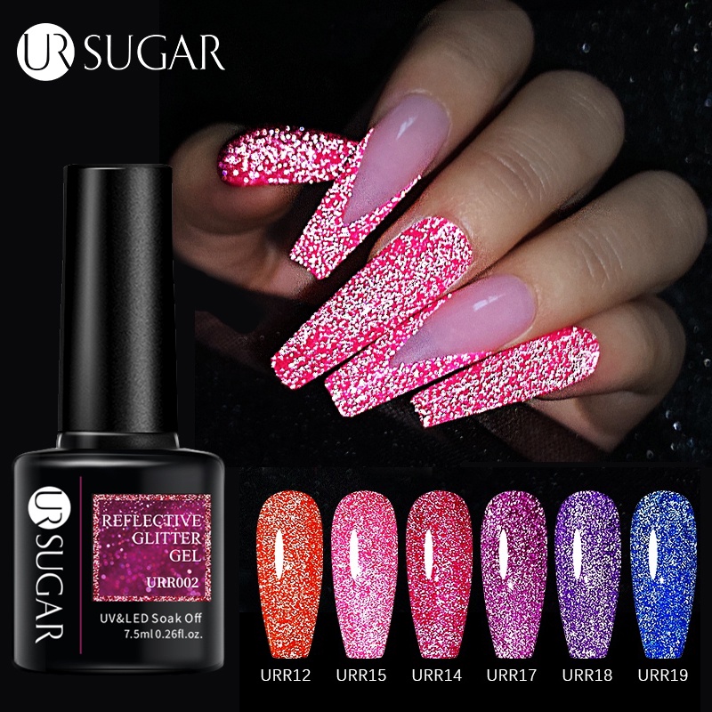 UR SUGAR Gel sơn móng tay màu sắc lấp lánh thời trang 7.5ml