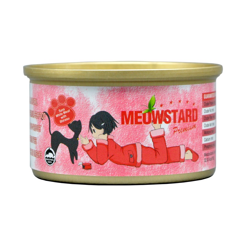 Pate Meowstard Premium LON 80g, Mix Vị,Giá SIêu Rẻ SLL Mix Cá Ngừ, Gà, Hải Sản