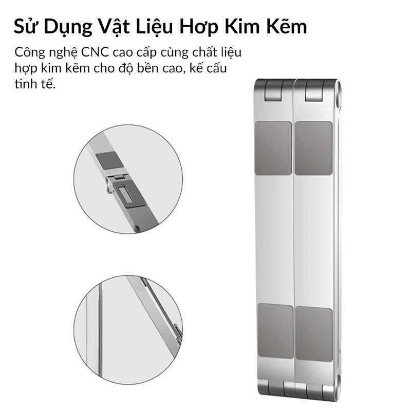 Giá Đỡ iPhone, iPad, Đế Nâng Laptop Macbook RETRO Creative Stand  3 in 1 Dễ Dàng Gấp Gọn Đa Năng, Kích Thước Siêu Nhỏ