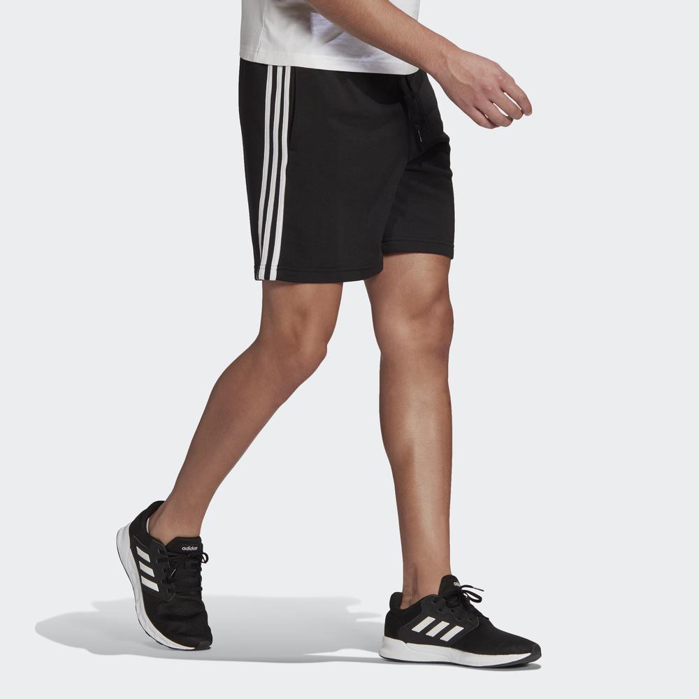 Essentials Pháp Terry 3-Stripes Shorts Nam Màu đen GK9597 | BigBuy360 - bigbuy360.vn