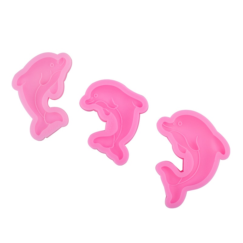 Khuôn Làm Bánh Chất Liệu Silicone Hình Cá Heo Dễ Thương