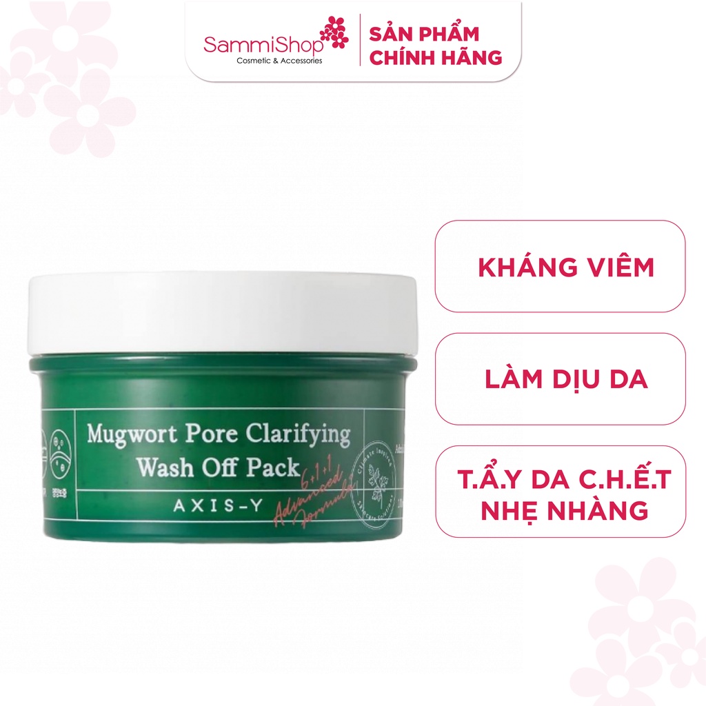 Axis-Y Mặt nạ dưỡng da Mugwort Pore Clarifying Wash Off Pack 100ml