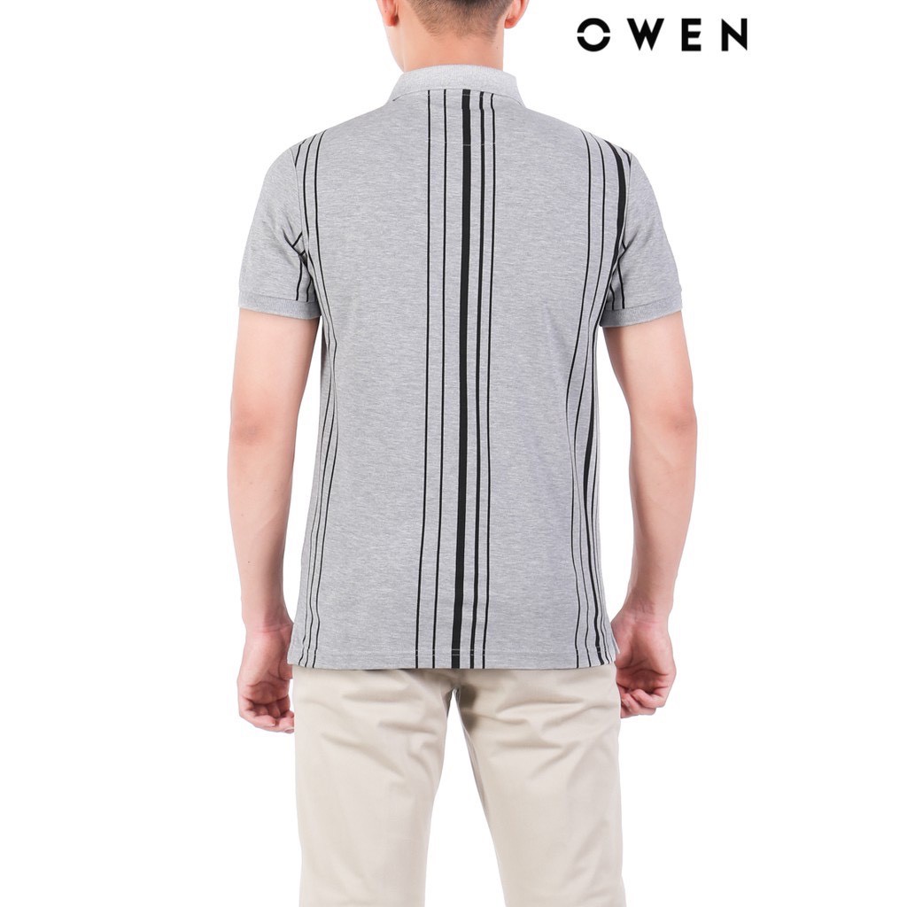 Áo polo ngắn tay OWEN Bodyfit Xám - APV21840