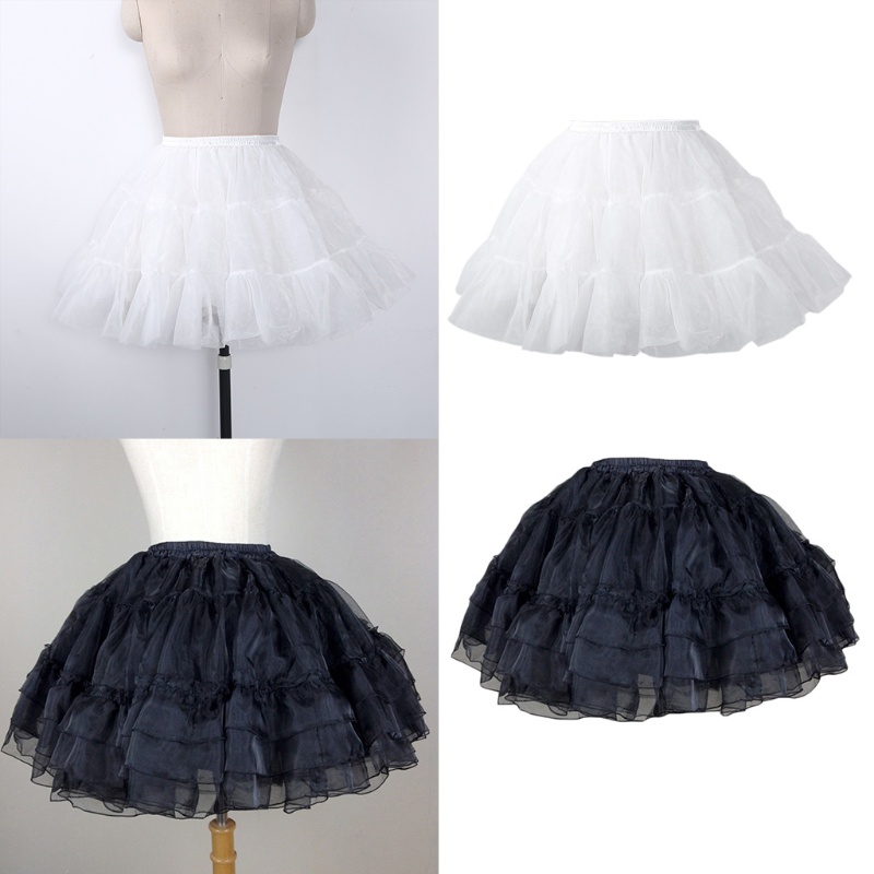 Chân Váy Xòe Tutu Ngắn Vải Tuyn Nhiều Lớp Chuông Thời Trang Lolita Dành Cho Nữ