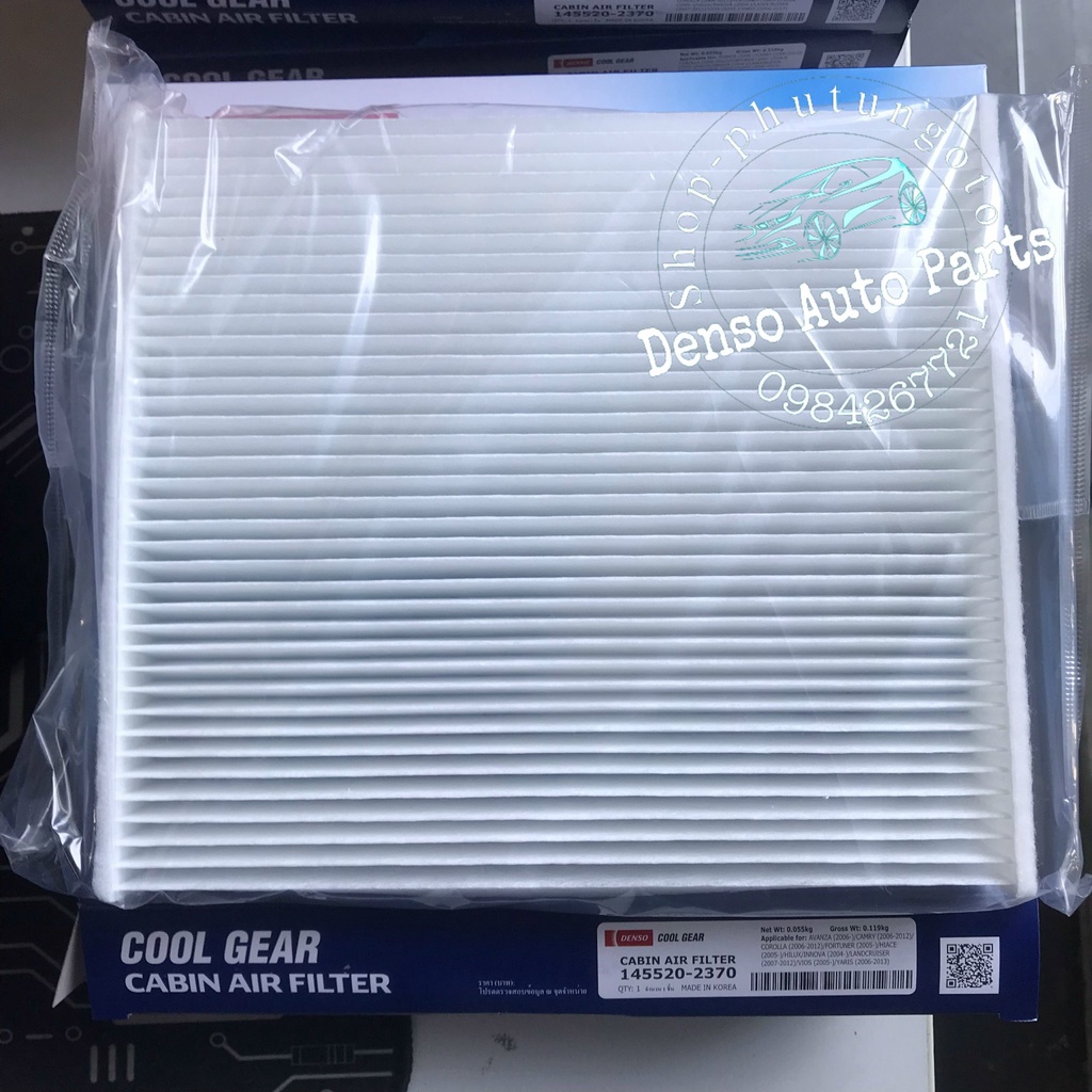 Lọc gió điều hòa 2370 chính hãng Denso Hàn Quốc