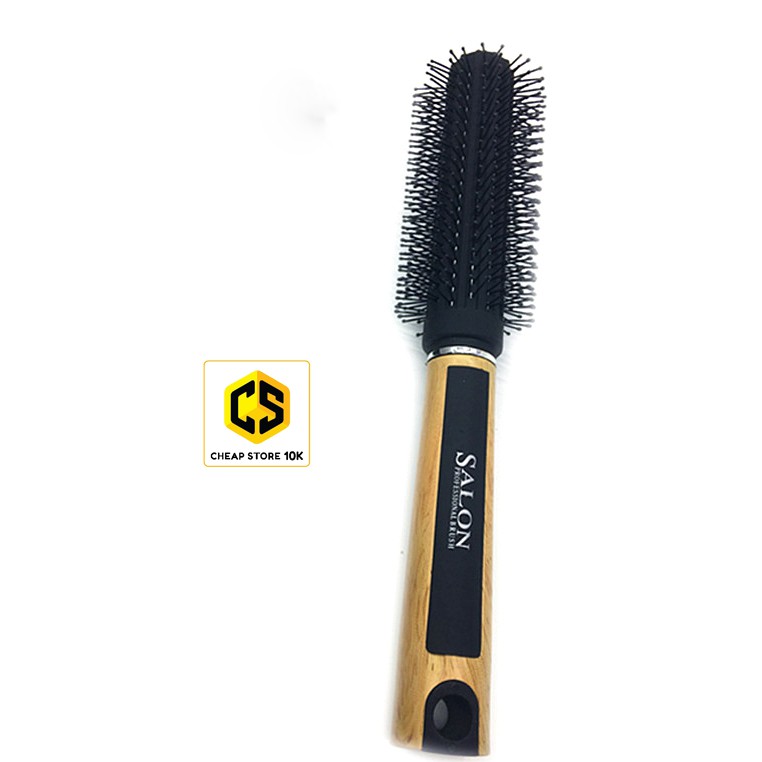 Lược tròn cán gỗ salon chải tóc, tạo kiểu tóc, sấy tóc, cheapstore10k, cheapstore, lược chải tóc