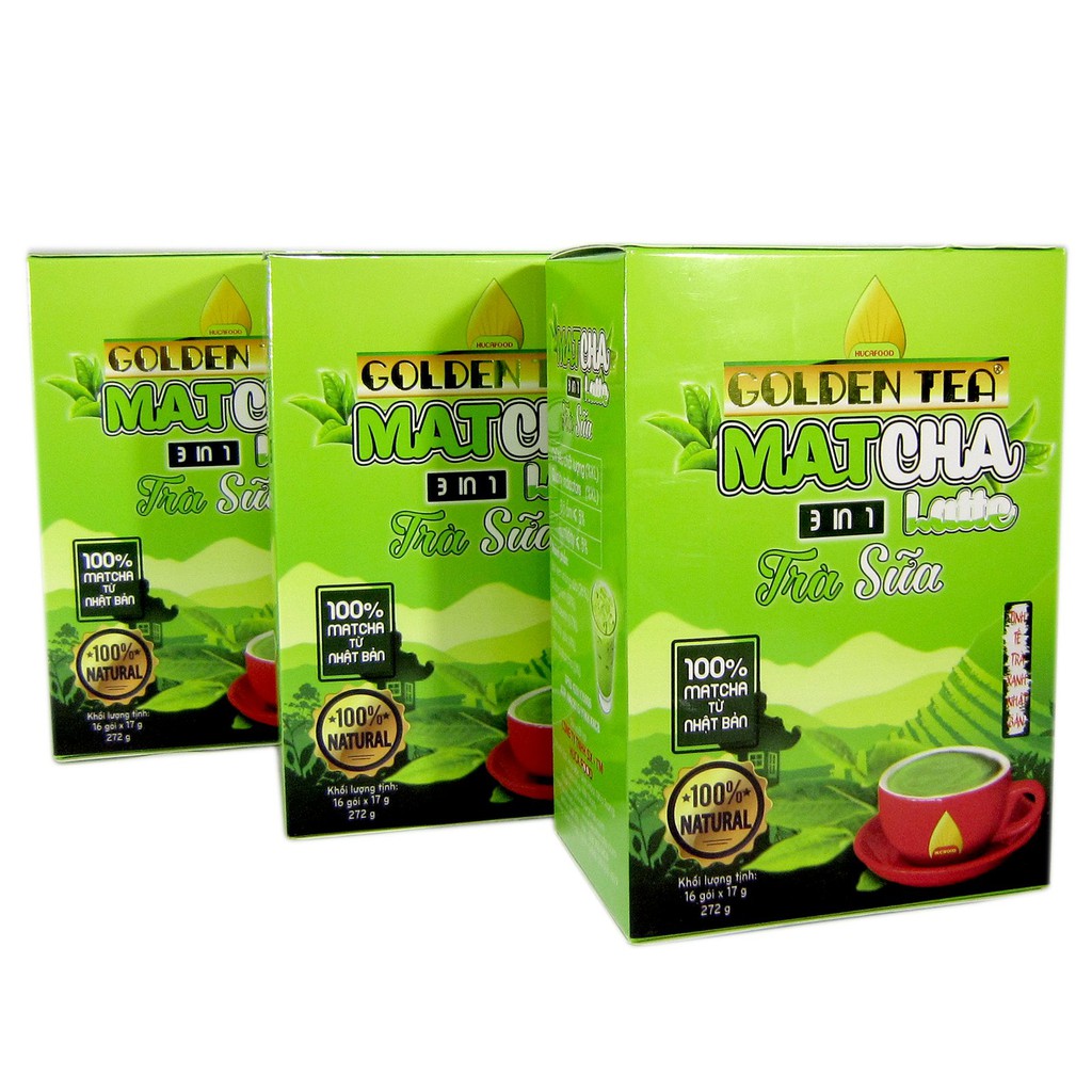 [Giá Xả Kho] Trà sữa matcha 3in1 - Hộp 8 que - Huca Food