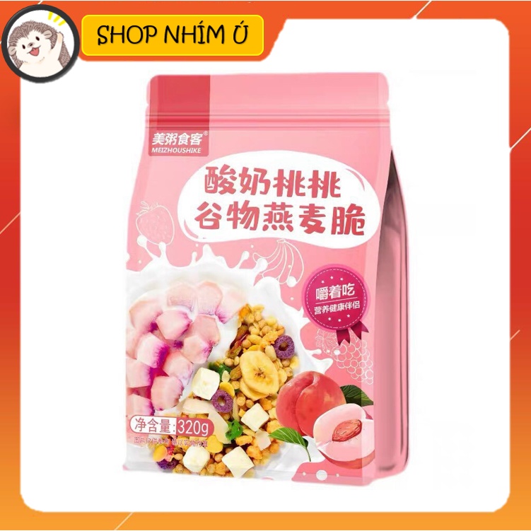 Gói ngũ cốc sữa chua đào (Gói hồng 320gr - T)