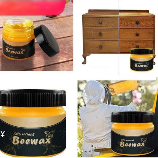 Sáp ong Beewax Đánh Bóng Sàn Gỗ tặng kèm 2 khăn lau