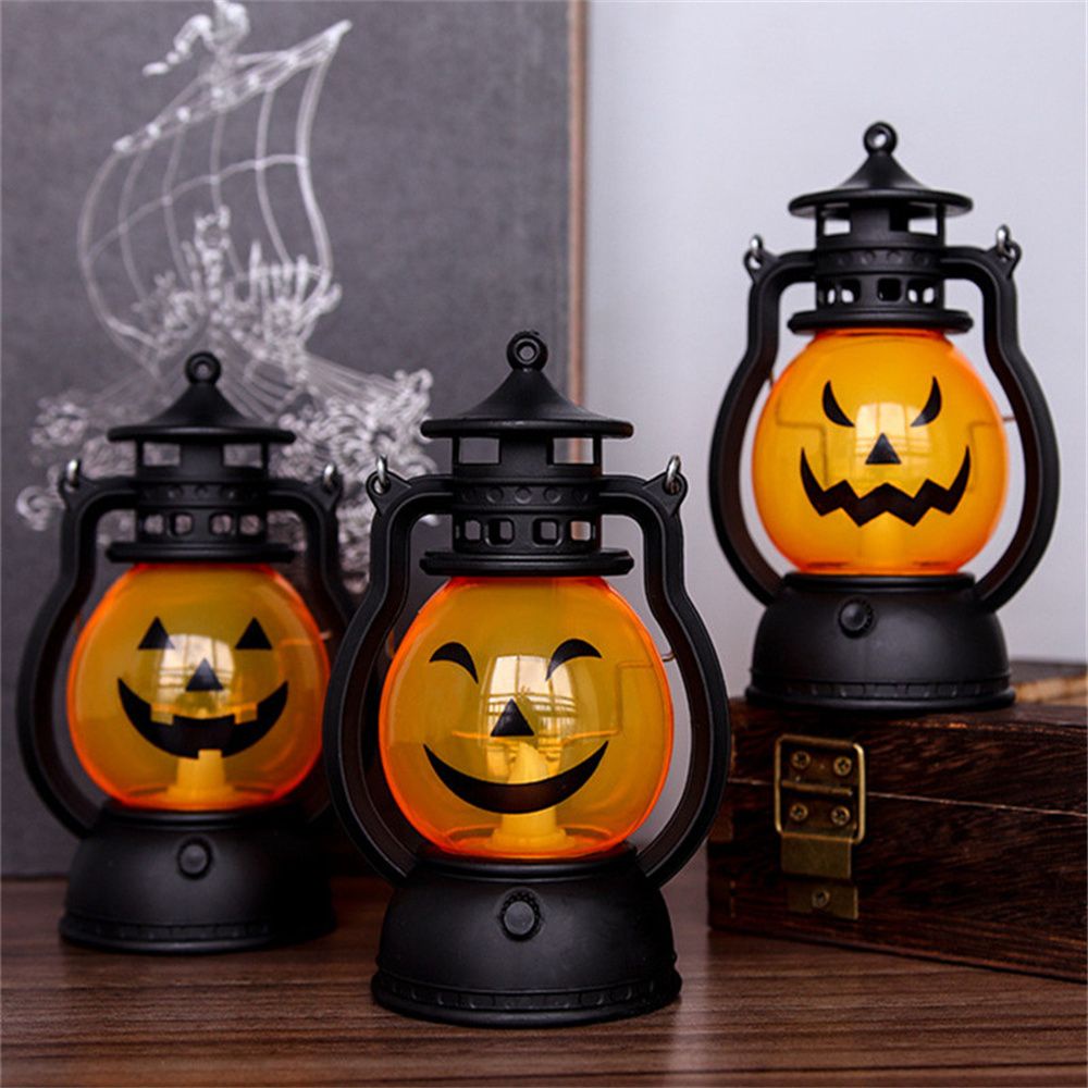 Lồng Đèn LED Hình Trái Bí Ngô Dùng Trang Trí Tiệc Halloween