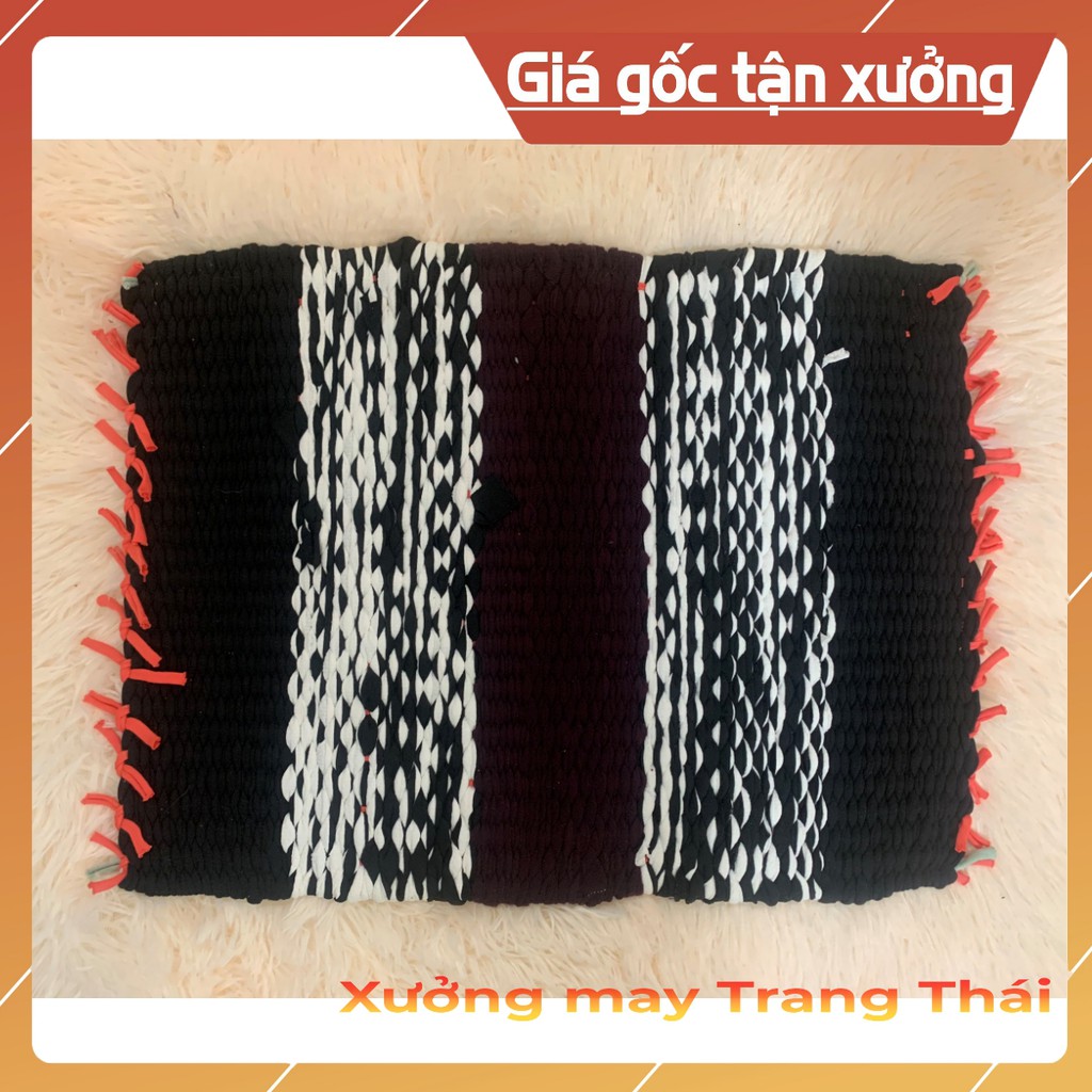 Thảm Lau Nhà Dậm Chân Vải Thun Siêu Thấm Hút Nước 33x45cm