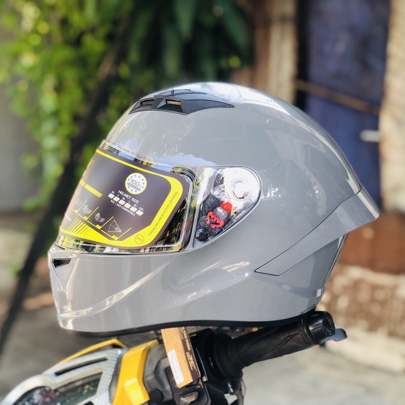 Mũ bảo hiểm Fullface 2 kính Royal M266 màu xám xi măng trơn tem giá rẻ chính hãng cao cấp