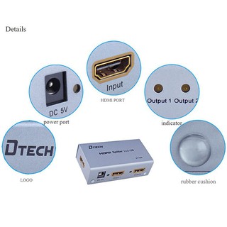 Bộ chia HDMI 1 ra 4 2K*4K DTECH cao cấp
