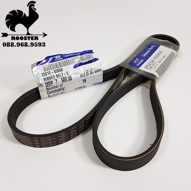[Hàng chính hãng] Dây đai tổng, Dây Curoa I10 Grand (Kappa 1.2, 14-20, dây không tăng tăng) (Mã: 2521203050 - 5PK1230)