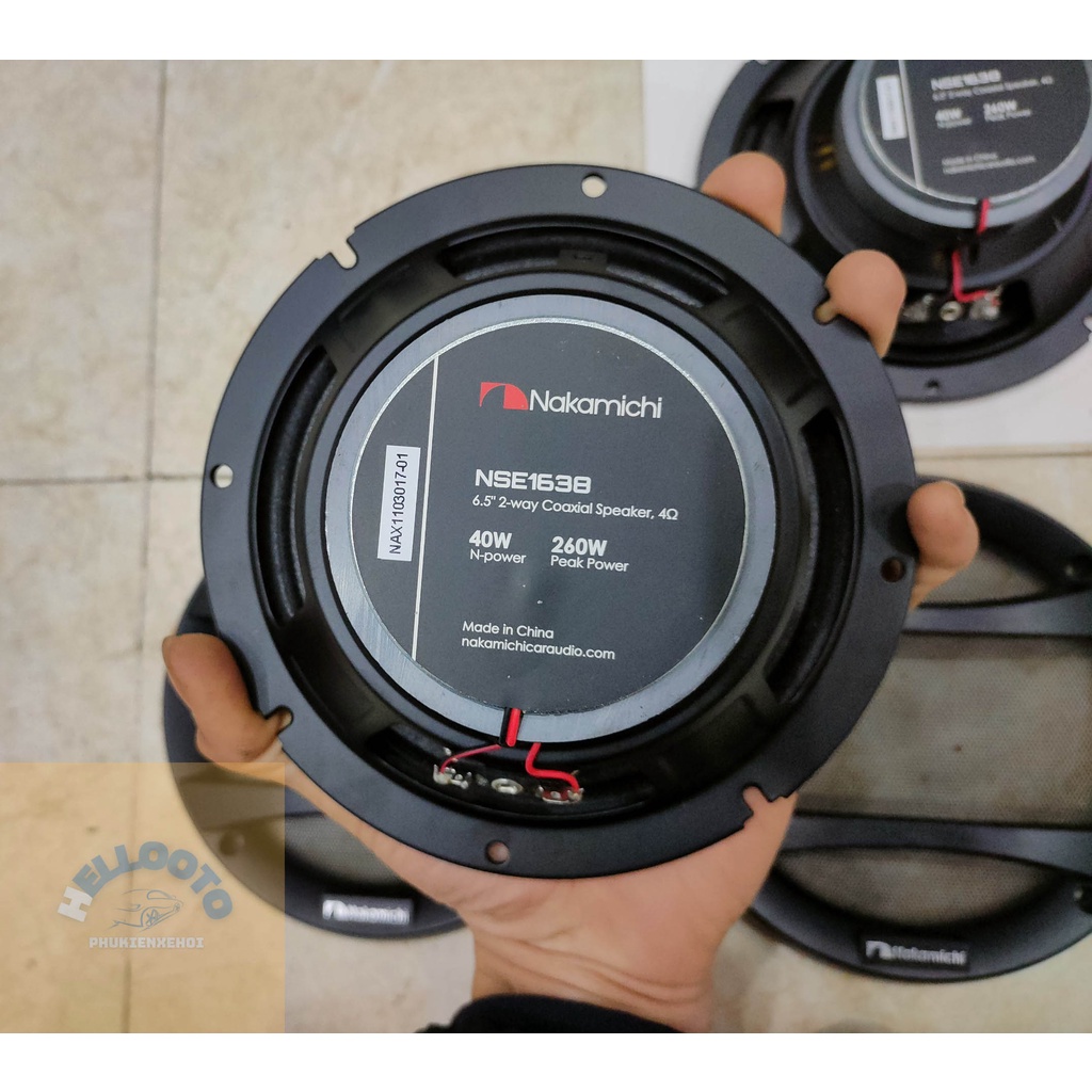 Loa Cánh Toàn Giải NAKAMICHI NSE1638 kích thước 6.5'' ,trở 4Ω -công suât 40W, công suất tối đa 260W _Bảo hành 12 tháng.