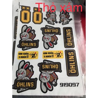 Tem wave 110 đen xanh