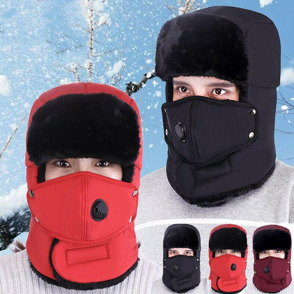 ZAIJIE24 Mũ Lưỡi Trai Nam Nữ Thêu Chữ Ushanka