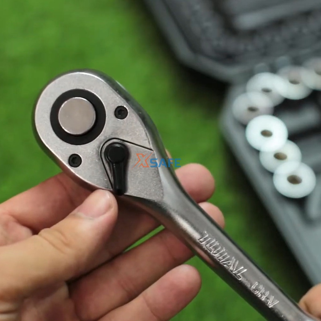 Bộ đồ nghề 27 chi tiết TOTAL THT121251 1/2&quot;, bộ dụng cụ cần siết 2 chiều kèm Socket chất liệu CV (50BV30) - Chính hãng