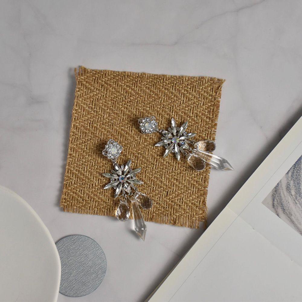 Bông Tai Tua Rua Hình Hoa Tuyết Thời Trang Phong Cách Hàn Quốc VANES1