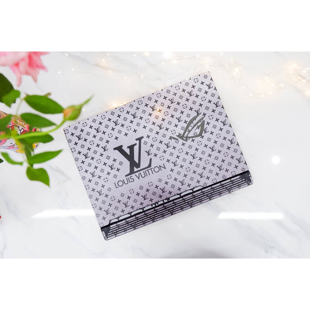 Decal Skin dán Laptop mẫu LV trắng