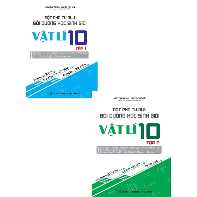 Sách - (Combo 2 tập) Đột Phá Tư Duy Bồi Dưỡng Học Sinh Giỏi Vật Lí 10