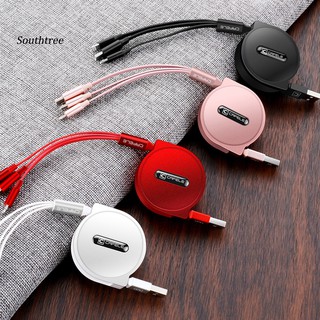 Dây cáp sạc pin điện thoại 3 trong 1 đa năng có thể thay đổi chiều dài tiện lợi