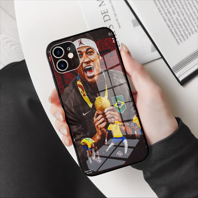 Ốp kính GOGO Neymar khoe cúp Iphone 7 - Iphone 12 pro max OK-FOO2001062