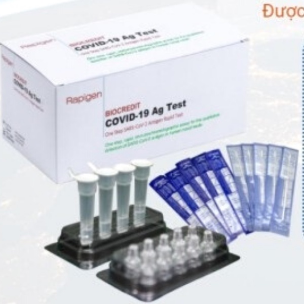 Test nhanh covid 19, kit test covid Biocredid Hàn Quốc.