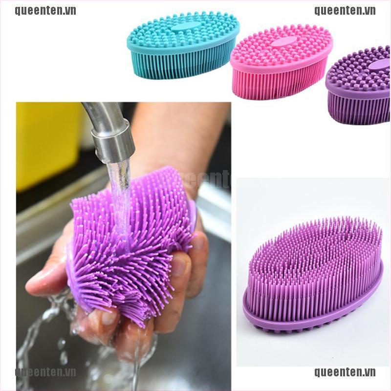 [Hàng mới về] Bàn chải tắm làm sạch da từ silicon mềm mại cho trẻ em tùy chọn màu sắc