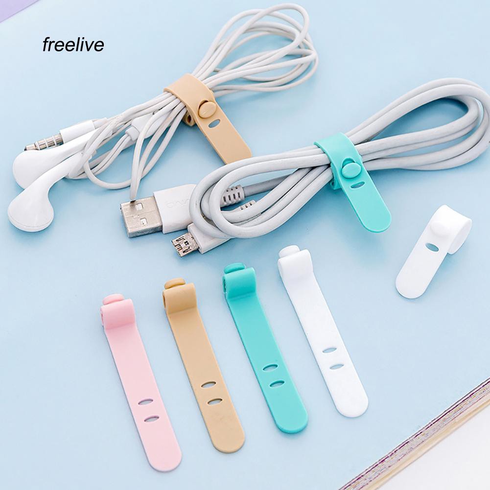 Set 4 dây siline quấn chống rối dây tai nghe/dây sạc kích thước 6cm x 1cm với nhiều màu sắc để lựa chọn